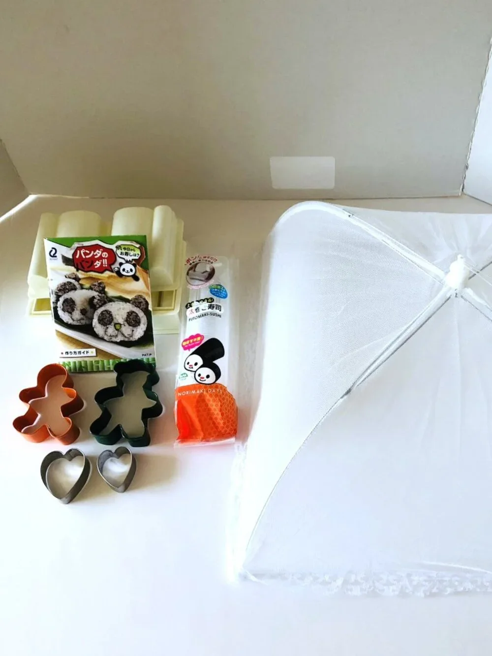 Sushi Roll Molds Panda Cookie Cutters Bear Gingerbread Man Heart Food Cover Lot